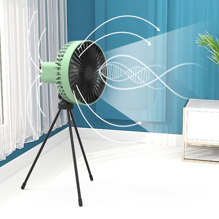 Portable Tripod Desk Fan with LED Night Light- USB Rechargeable_9