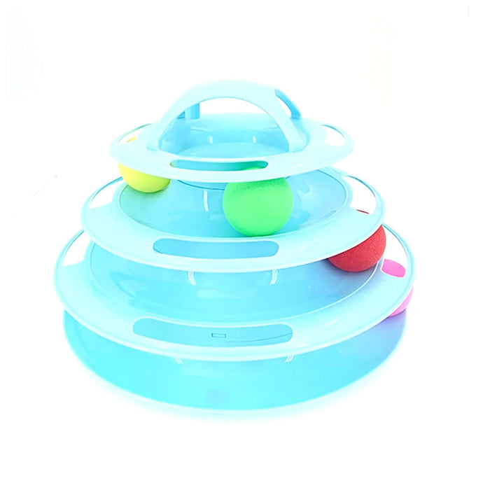 3 Levels Interactive Cat Turntable and Track Ball Training Toy_13