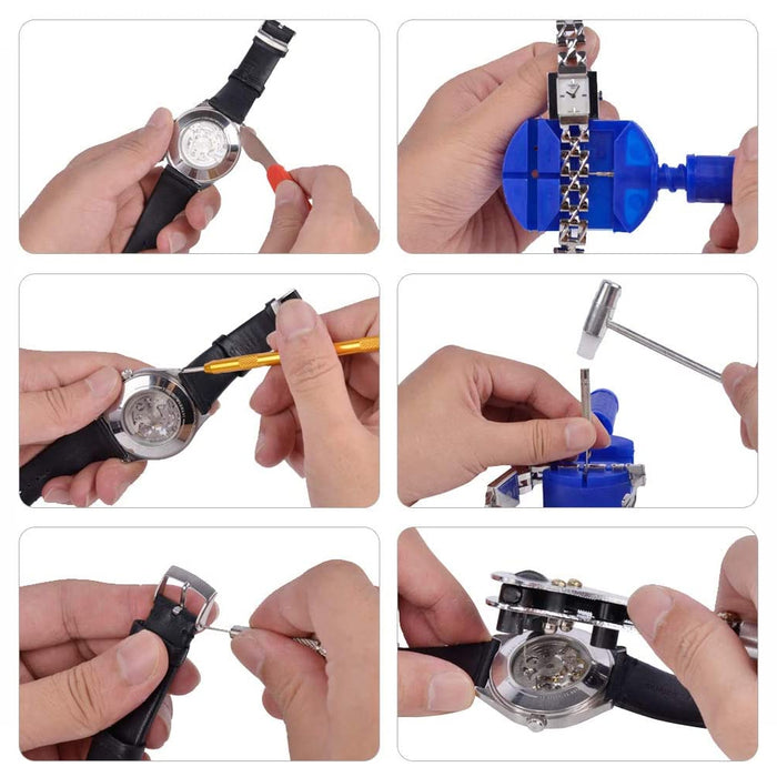 Watch Repair Tool Kit 504Pcs Watchmaker Back Case Opener Spring Pin Bars Remover_6