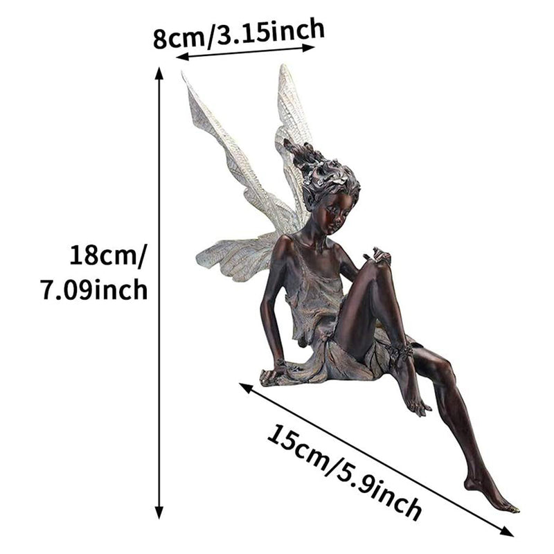 Sitting Fairy Statue for Garden Housewarming Garden_4