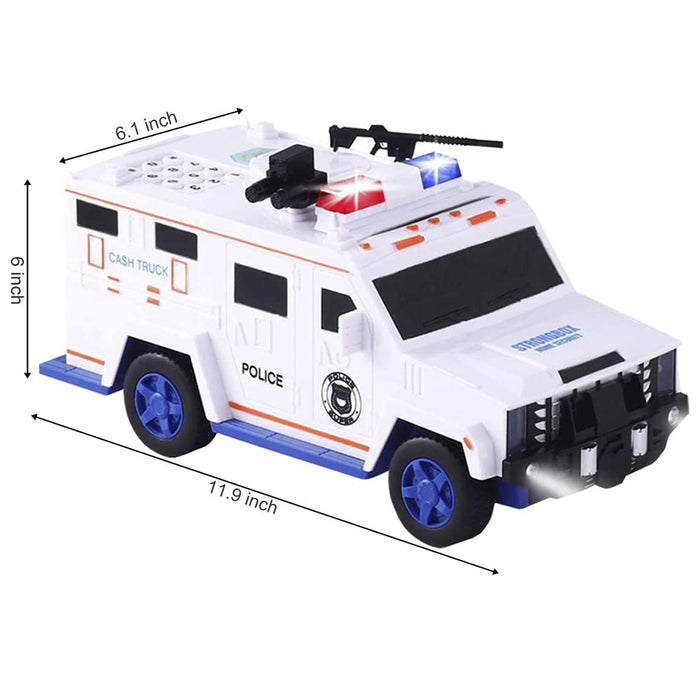 Armored Car Money Piggy Bank with Light for Kids - USB Rechargeable_6