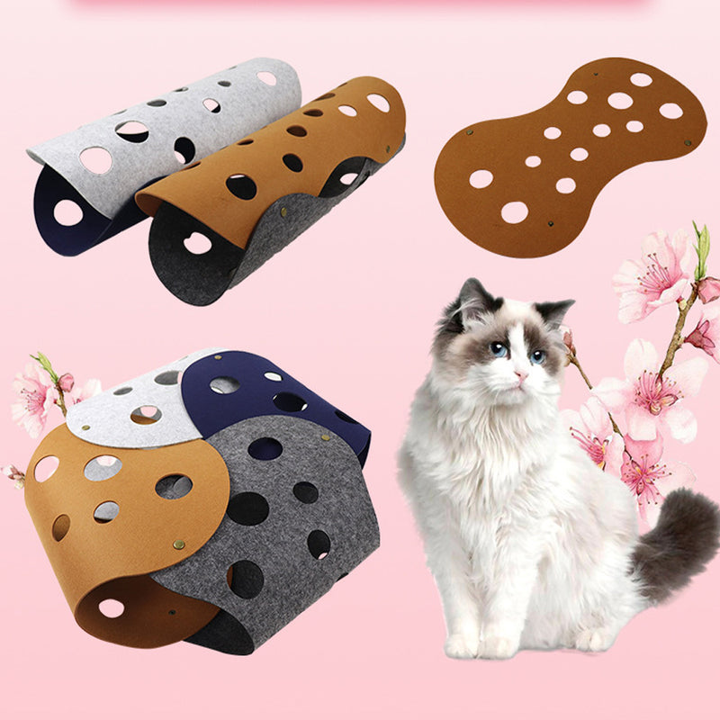 Interactive and Fun Collapsible Nest Pet Kitten Felt Tunnels_4
