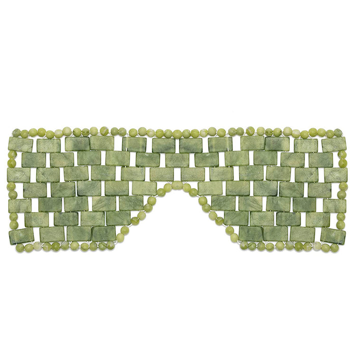Jade Eye Mask Reusable 100% Natural Green Facial Stone Mask for Hot & Cold Anti-Aging Therapy_1