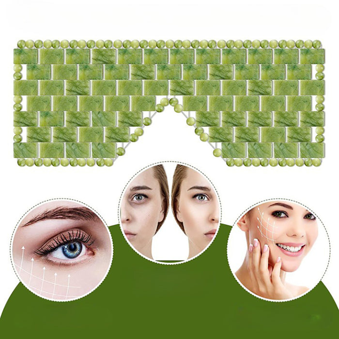 Jade Eye Mask Reusable 100% Natural Green Facial Stone Mask for Hot & Cold Anti-Aging Therapy_5