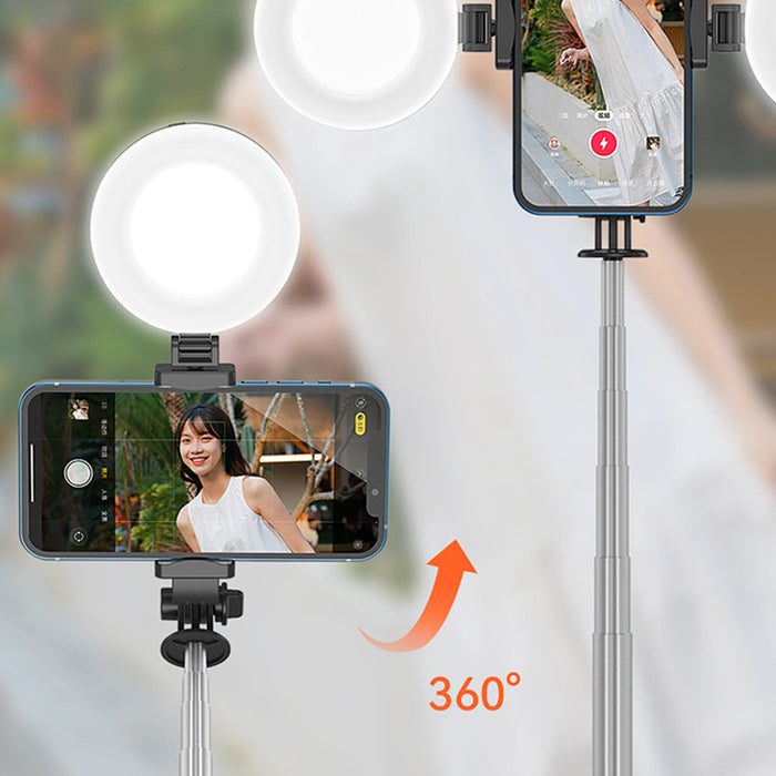 USB Charging Selfie Stick with Dimmable Double Fill Lamp_10