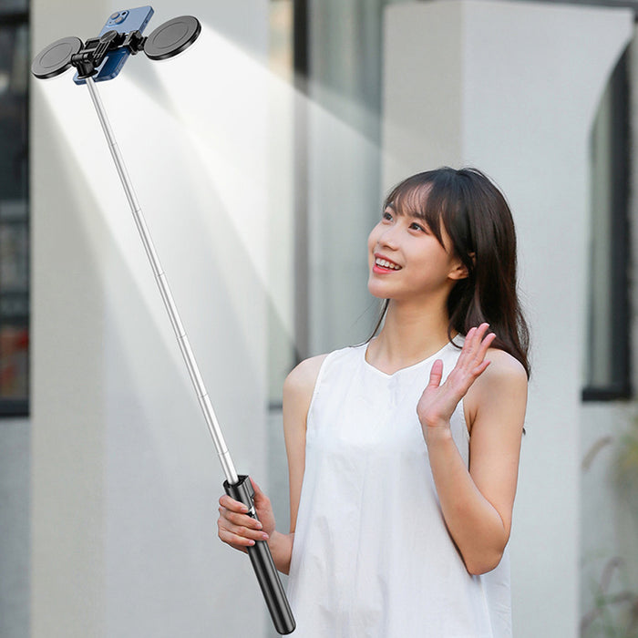 USB Charging Selfie Stick with Dimmable Double Fill Lamp_2