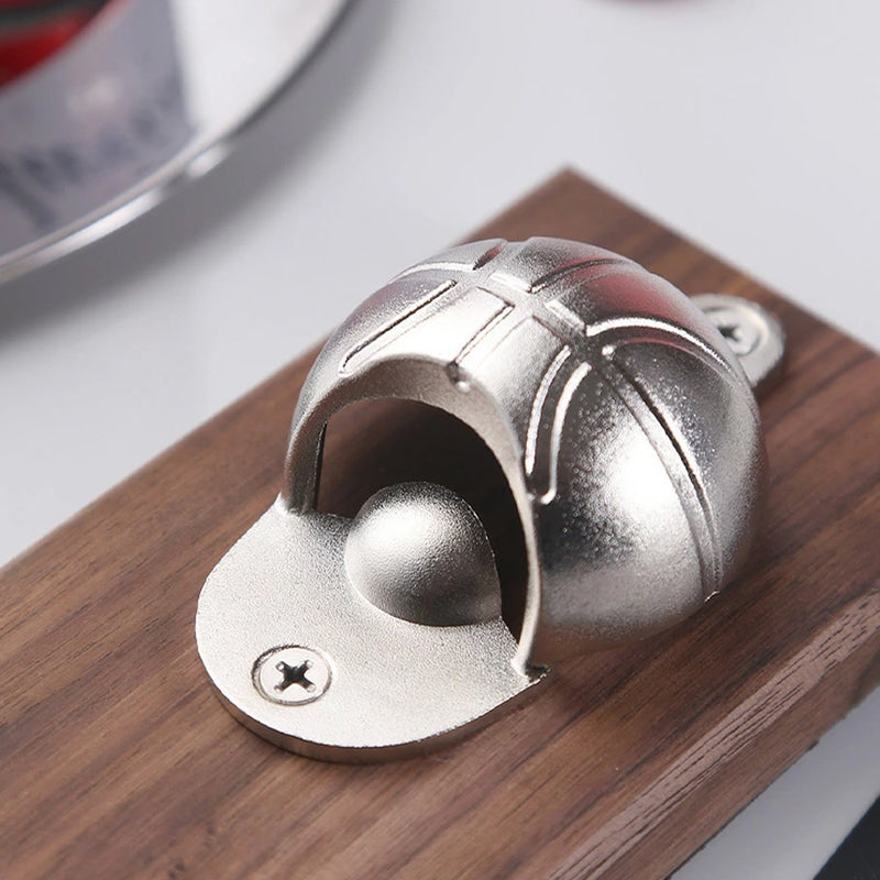 Wall Mounted Basketball Themed Bottle Opener with Catch Ring_8