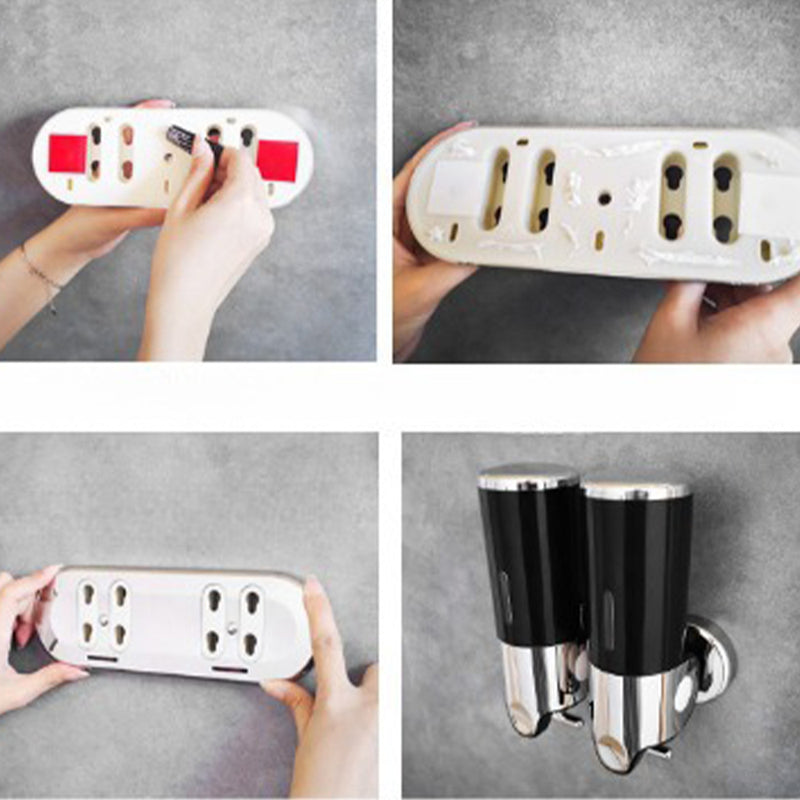 Wall Mounted Bathroom Shower Pump Dispenser and Organizer for Bathroom Kitchen Hotel_13