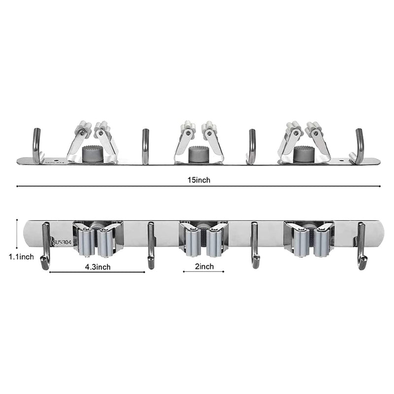 1/2 Pack Heavy-Duty Stainless-Steel Wall Mounted Space Saving Multifunctional Tools Organizer_3