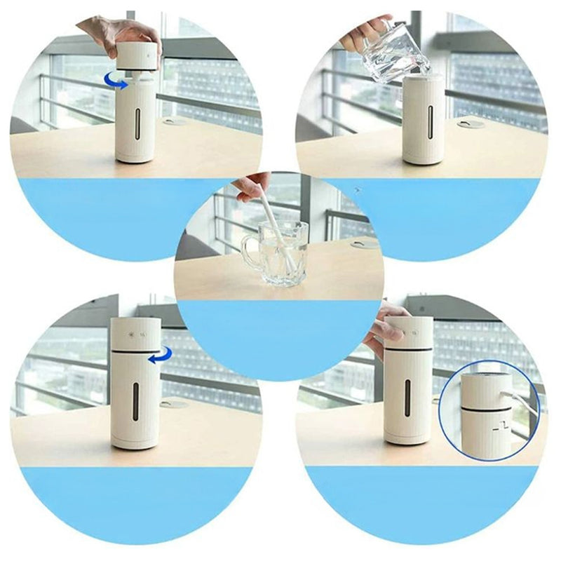 Cool Mist Mini Humidifier with Adjustable Angel 7 Color LED & Auto-Shut-off USB Plugged-In_6