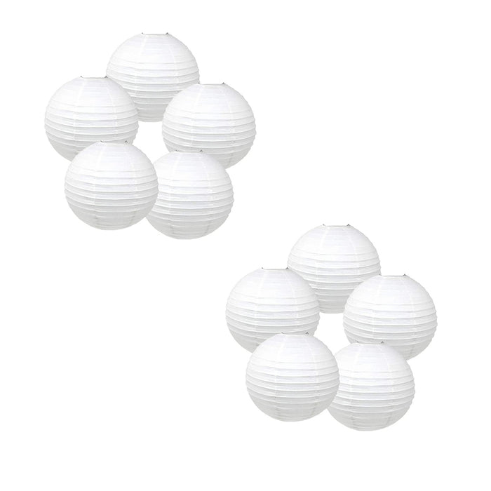 White Round Paper Lantern for Festivals and Party Decorations_13