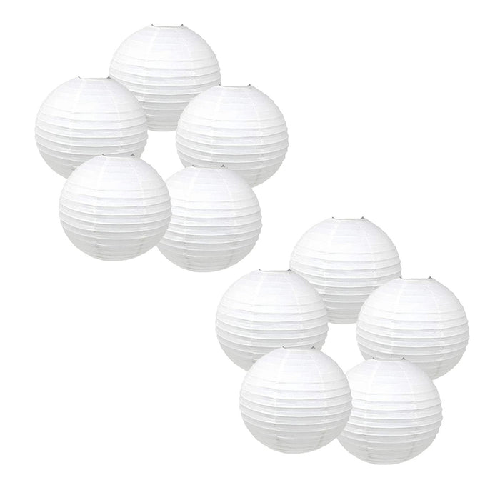 White Round Paper Lantern for Festivals and Party Decorations_14