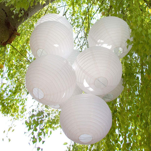White Round Paper Lantern for Festivals and Party Decorations_11