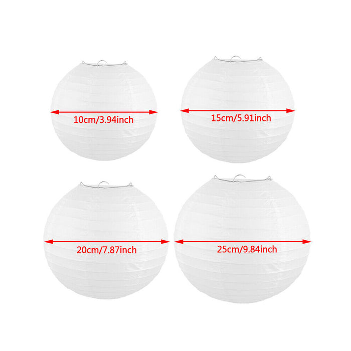White Round Paper Lantern for Festivals and Party Decorations_12