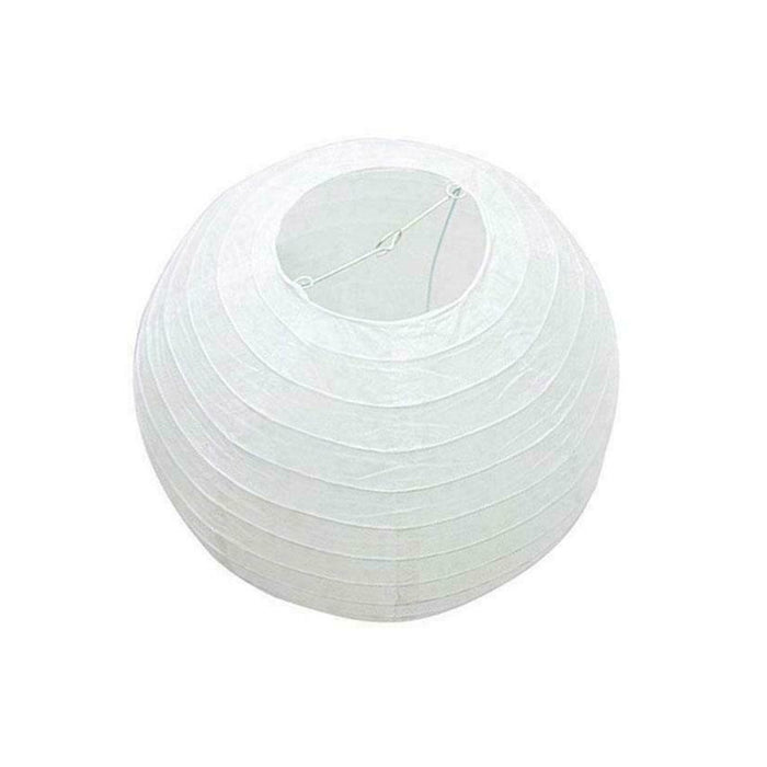 White Round Paper Lantern for Festivals and Party Decorations_1