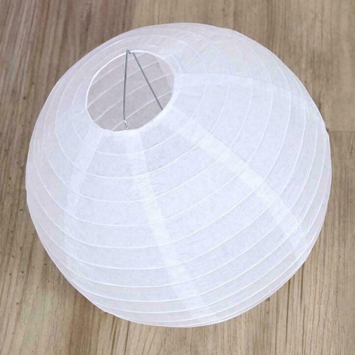White Round Paper Lantern for Festivals and Party Decorations_9