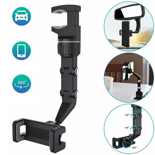 360° Rotating Car Rear View Mirror Phone Mount and Holder_10