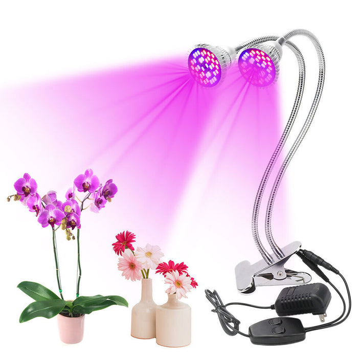 60W Full Spectrum Dual Head Flexible LED Plant Grow Light_3