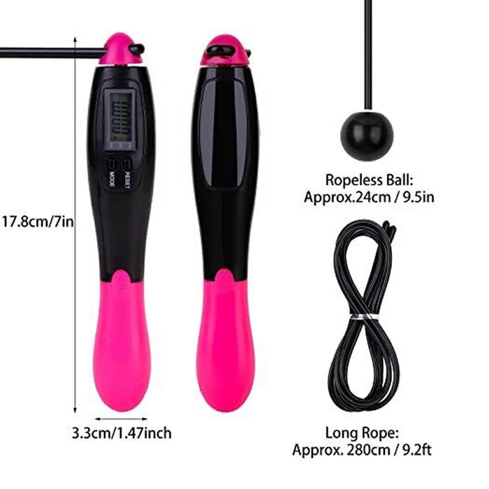 Digital Jump Skipping Rope Counting Speed Timekeeping Calorie Counter Fitness_2