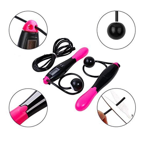 Digital Jump Skipping Rope Counting Speed Timekeeping Calorie Counter Fitness_5