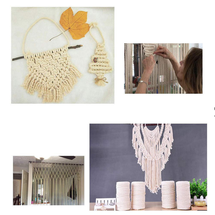 Natural Macrame Twisted DIY Crafting Cord Cotton Rope String_7