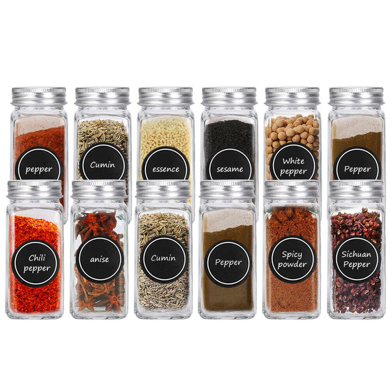 Pack of 12 Stainless Steel Glass Powdered Seasoning Bottles_2