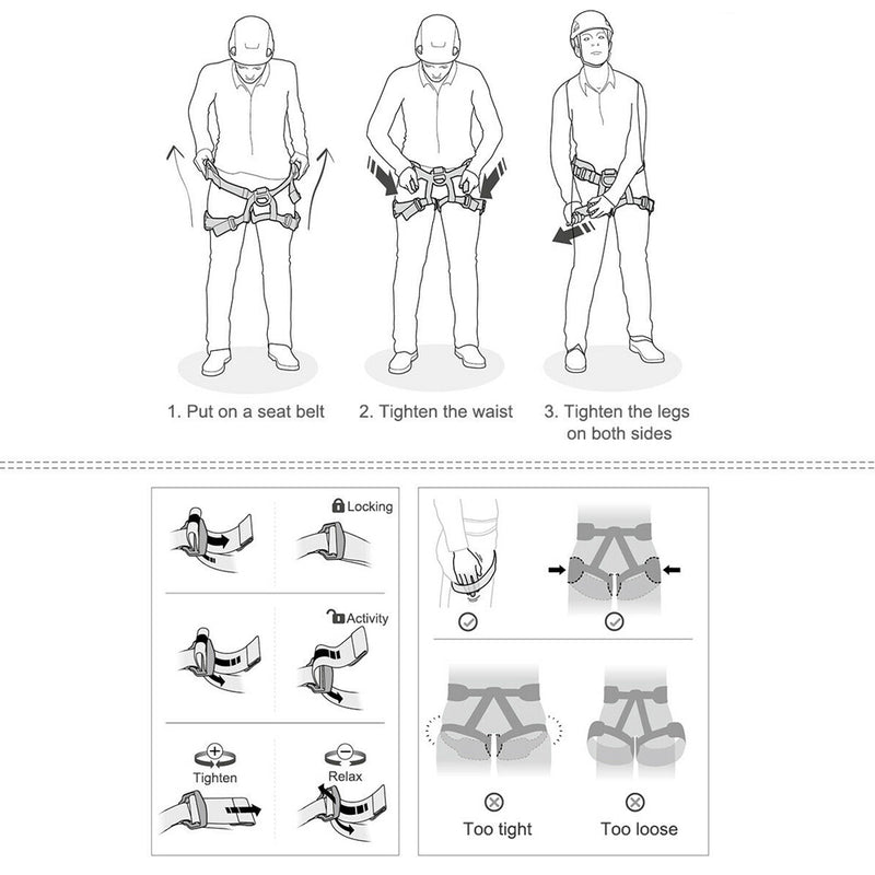 Outdoor Safety Rock Climbing Harness Belt Protection Equipment_11
