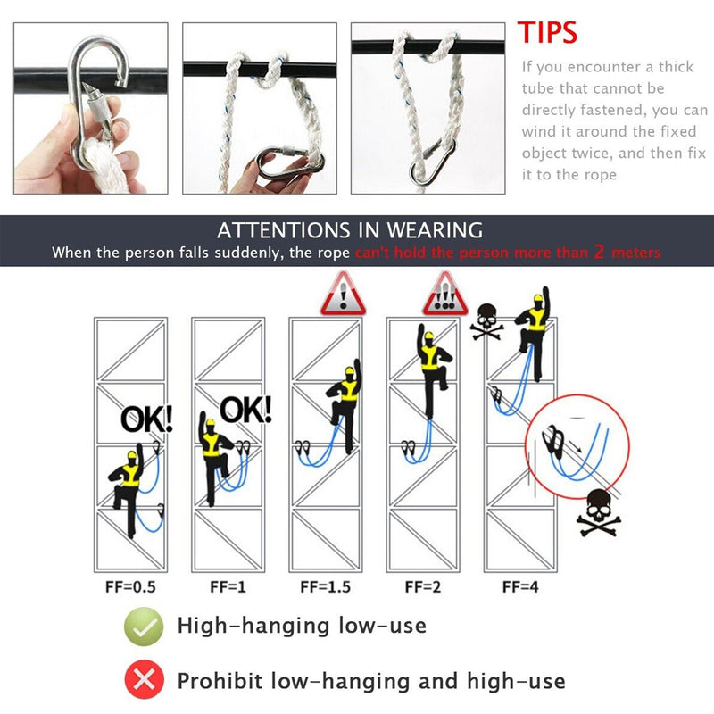 Rock Tree Climbing Full Body Safety Protective Harness Belt_9