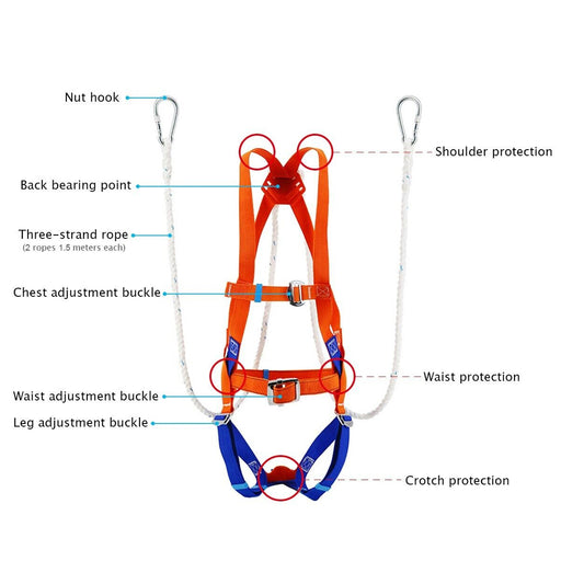 Rock Tree Climbing Full Body Safety Protective Harness Belt_2