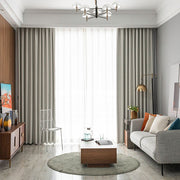 2 pcs/set Blackout Curtains Draperies Thermal with Eyelet Fabric_7