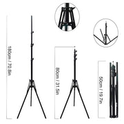 1.8M Portable Photography Light Stand Reverse Foldable Camera Studio_7