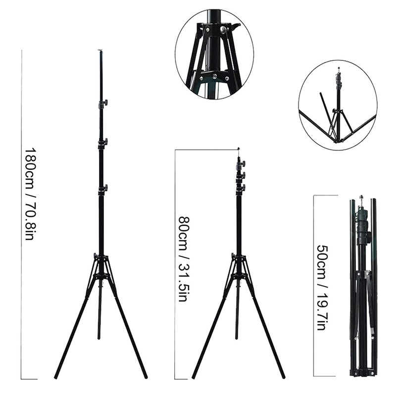 1.8M Portable Photography Light Stand Reverse Foldable Camera Studio_7