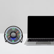 Small Desk Fan with Clock and Temperature Display -USB Plugged-in_5