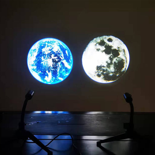 Moon and Earth Aluminum Projection Lamp-USB Plugged-in_2