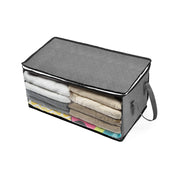 Non-Woven Quilt Clothes Organizing Storage Box with Lids_3