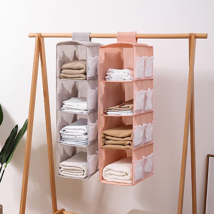 4 Layers Hanging Cube Closet Organizer with Side Storage_9