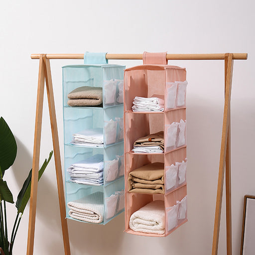 4 Layers Hanging Cube Closet Organizer with Side Storage_10