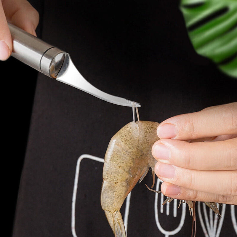 Stainless Steel Shrimp Seafood Deveining and Peeling Tool_4