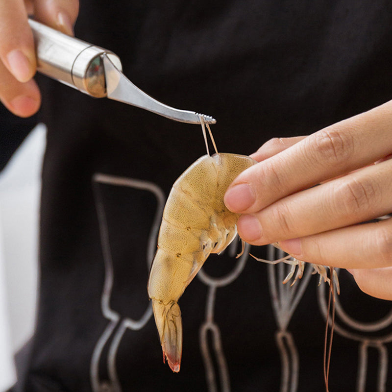 Stainless Steel Shrimp Seafood Deveining and Peeling Tool_8