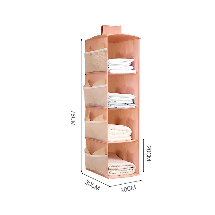 4 Layers Hanging Cube Closet Organizer with Side Storage_11