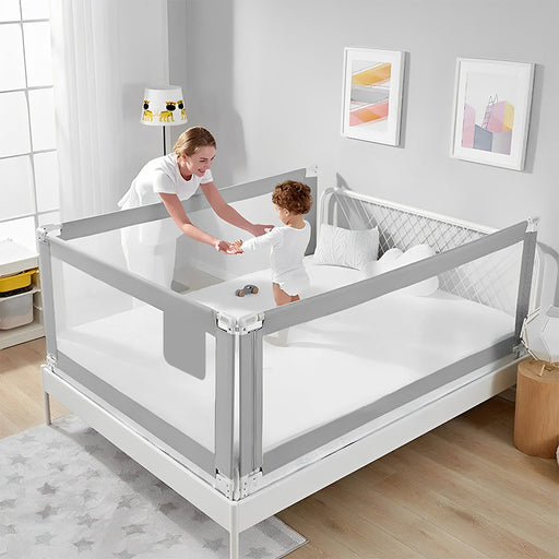 Kids Baby Safety Bed Rail Adjustable Folding Protective Cot_8