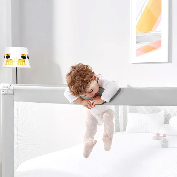 Kids Baby Safety Bed Rail Adjustable Folding Protective Cot_10
