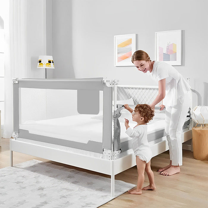 Kids Baby Safety Bed Rail Adjustable Folding Protective Cot_13