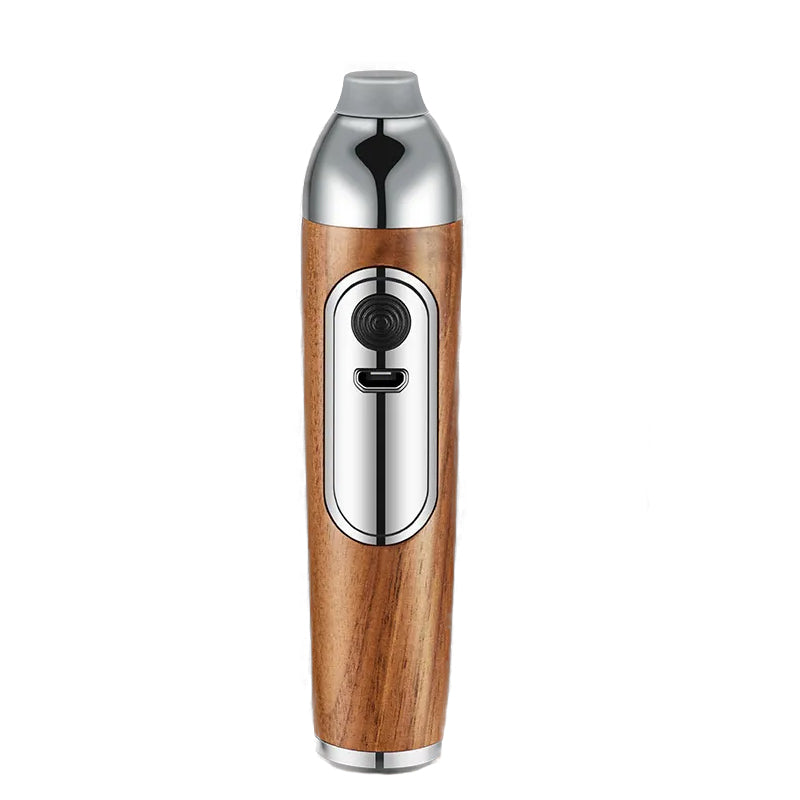 Walnut Wood Mini Car Cigarette Holder and Dust Free Ashtray-USB Rechargeable_1