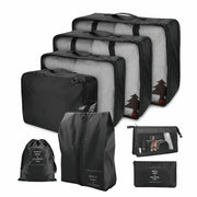 Pack of 8 Travel Luggage Organizer Cloth and Mesh Packing Cubes_0