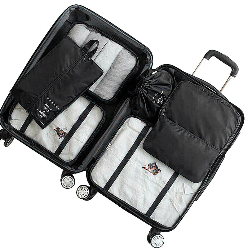 Pack of 8 Travel Luggage Organizer Cloth and Mesh Packing Cubes_15