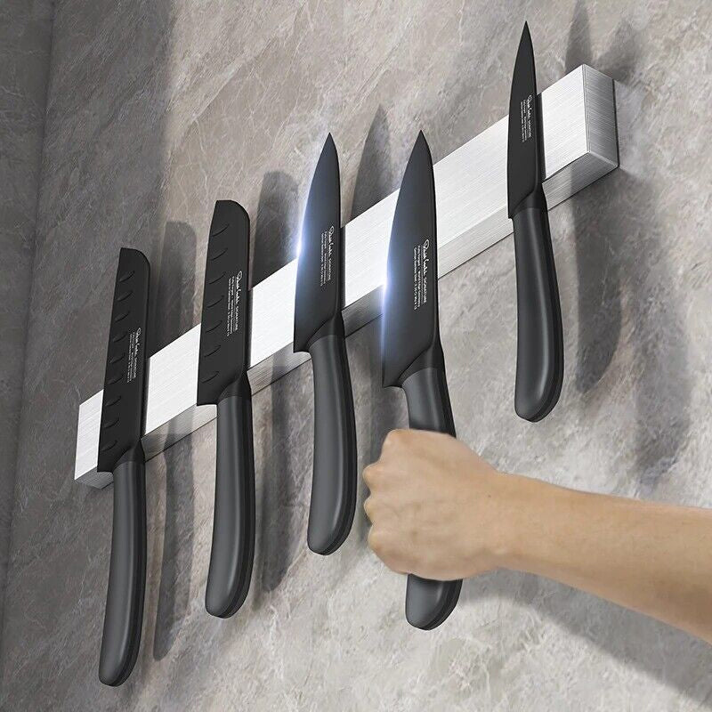 40/50CM Stainless Steel Knife Stand Magnetic Knife Holder Wall Block_5