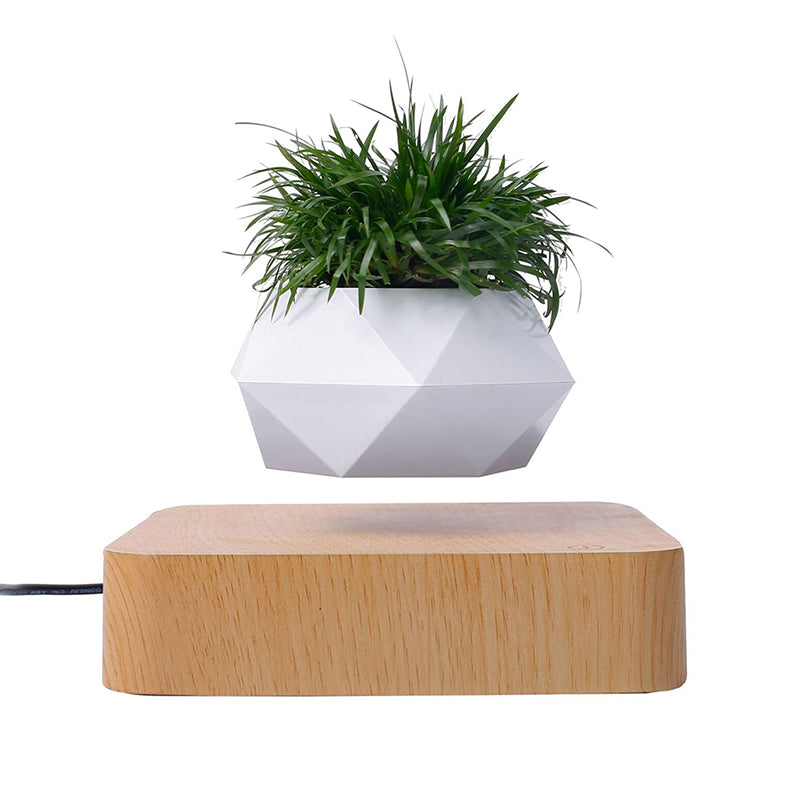 Magnetic Air Levitating 360° Rotating Plant Flower Pot- AU Plug_3