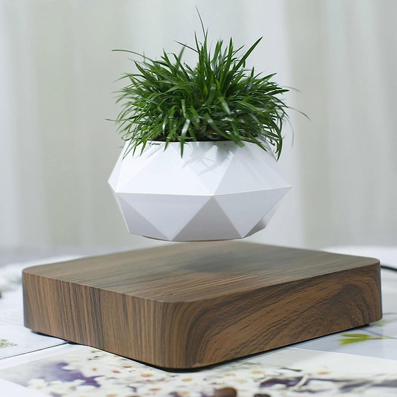 Magnetic Air Levitating 360° Rotating Plant Flower Pot- AU Plug_8