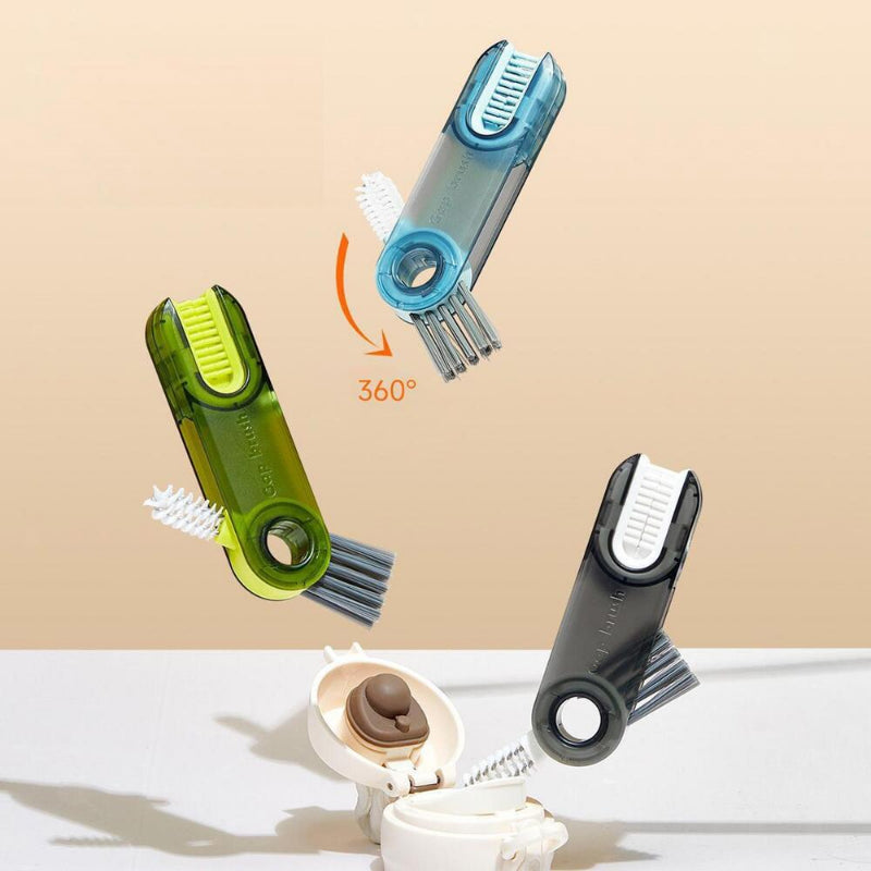 Pack of 3 Multipurpose Bottle Gap Cleaner Cup Holder Cleaning Brush_10